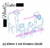 Embroidery Parents 1 with children 11.81 x 7.87