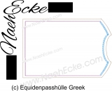 Stickdatei ITH Equidenpass Cover Greek *** universell BLANKO