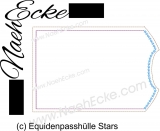 Stickdatei ITH Equidenpass Cover Sterne *** universell BLANKO