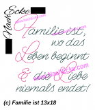 Embroidery Familie ist... 5x7