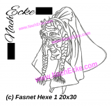 Embroidery Fasnet Witch 1 11.82 x 7.87