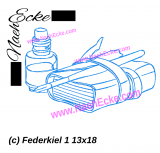 Stickdatei Federkiel 1 / Tagebuch 13x18 / 14x20