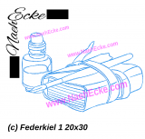 Stickdatei Federkiel 1 / Tagebuch 20x30