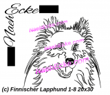 Stickdatei Finnischer Lapphund 1-8 20x30 / 20x28