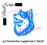 Embroidery Finnish Lapphund 2 4x4