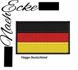 Stickdatei Flagge Deutschland 2x3 cm 