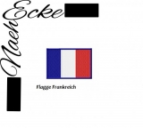 Stickdatei Flagge Frankreich 9x6 cm 