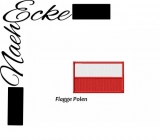 Stickdatei Flagge Polen 17x12 cm 