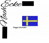 Stickdatei Flagge Schweden 9x6 cm 