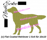 Embroidery Flat Coated Retriever 1 mini 4x4