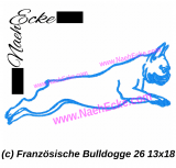 Stickdatei Französische Bulldogge Nr. 26 13x18 / 14x20