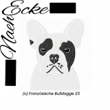Embroidery French Bulldog 23 5x7