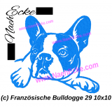 Stickdatei Französische Bulldogge 29 10x10