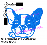 Stickdatei Französische Bulldogge 30-15 10x10