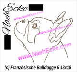 Stickdatei Französische Bulldogge Nr. 5 13x18 / 14x20