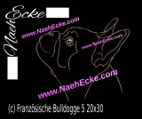 Stickdatei Französische Bulldogge Nr. 5 20x30 / 20x28