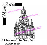 Embroidery Frauenkirche Dresden 11.81 x 7.87 vertikal