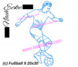 Stickdatei Fußball 9 20x30 / 18x30 / 20x20 / 20x28