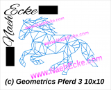 Embroidery Geometrics Horse 3 4x4