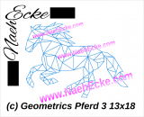 Stickdatei Geometrics Pferd 3 / Friese 13x18