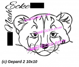 Stickdatei Gepard 2 10x10