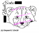 Stickdatei Gepard 2 13x18 / 14x20