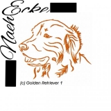 Embroidery Golden Retriever 1 10x10 