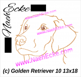 Embroidery Golden Retriever 10 5x7