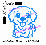 Stickdatei Golden Retriever 12 10x10