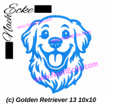 Stickdatei Golden Retriever 13 10x10