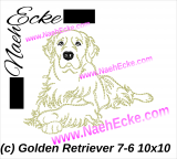 Embroidery Golden Retriever 7-6 4x4
