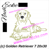 Embroidery Golden Retriever 7 11.81 x 7.87 / 11.02 x 7.87
