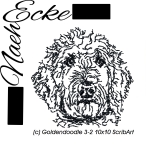 Stickdatei Goldendoodle 3-2 10x10 ScribArt