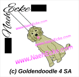 Embroidery Goldendoodle 4 Keychain ITH