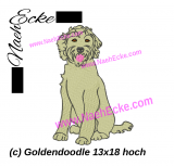 Embroidery Goldendoodle 4 5x7