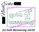 Stickdatei Karte Gute Besserung 13x18 ITH