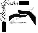 Stickdatei Pfote und Hand Nr 1 10x10 