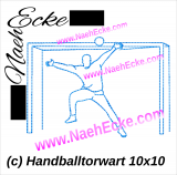 Stickdatei Handball Handballtorwart 1 10x10
