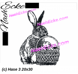 Stickdatei Hase Nr. 03 20x30 / 20x20 / 20x28