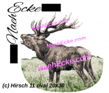 Stickdatei Hirsch 11 oval 20x30 / 20x28