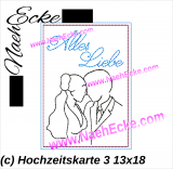 Stickdatei Hochzeitskarte 3 13x18 ITH