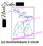 Stickdatei Hochzeitskarte 5 13x18 ITH
