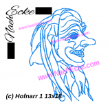 Embroidery Fasnet Jester 1 5x7