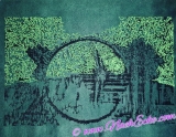 Embroidery Bridge Rakotzbrücke Kromlau 11.02 x 7.87