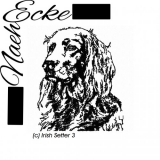 Embroidery Irish Setter 3 5x7" 