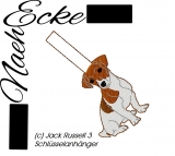 Embroidery Jack Russell 3 ITH Keychain