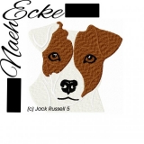 Embroidery Jack Russel Terrier 5 5x7 