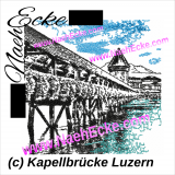 Stickdatei Luzern Kapellbrücke 20x20 / 20x28 / 20x30 Scrib-Art