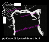 Stickdatei Katze 18 / Moonlightcat 13x18 / 14x20