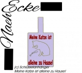 Stickdatei Katze ITH Schlüsselanhänger 10x10